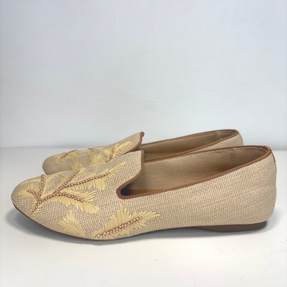 Birdies Starling Raffia Flat Fabric Beaded Womens Botanico Loafer Shoe 8.5 - Picture 12 of 12